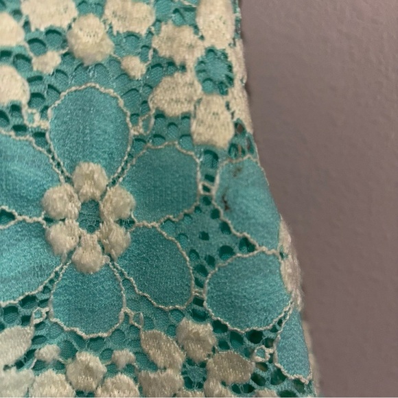 BONNIE JEAN Mint Green Lace Dress with tulle skirt - Picture 7 of 8
